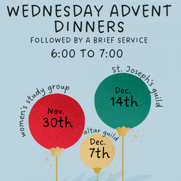 Advent Dinners (Wednesday)